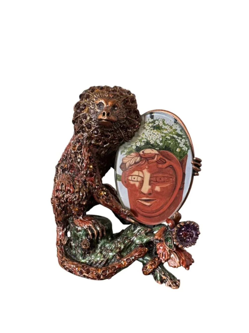 RARE JAY STRONGWATER JEWELLED MONKEY PICTURE FRAME
